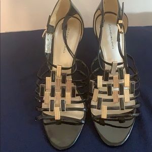 Black patent leather shoes worn once